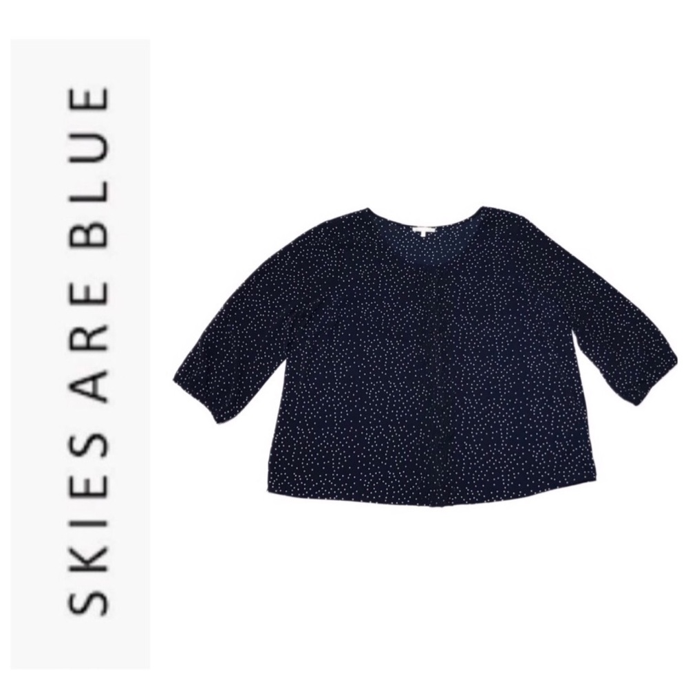 Skies Are Blue Polkadot Blouse
